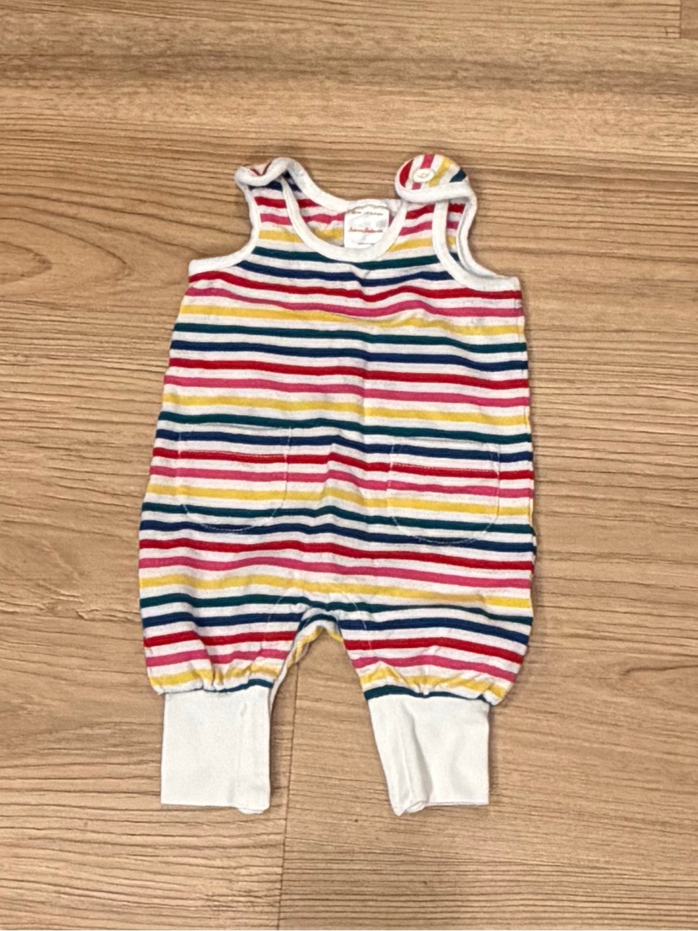 3/$15 Hanna Andersson Striped Romper in Red, Yellow, Blue, Pink, White